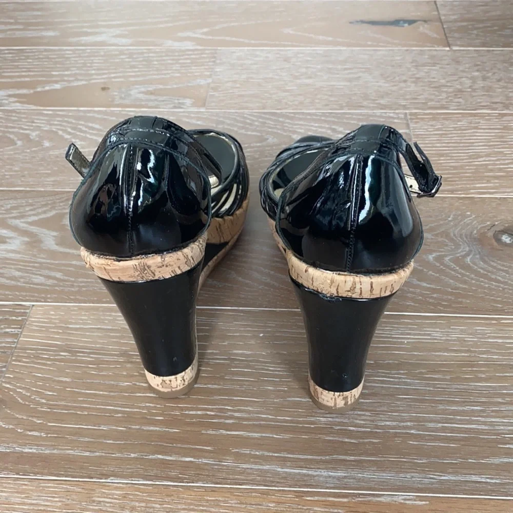 Jessica Simpson Patent Leather Wedge Sandal